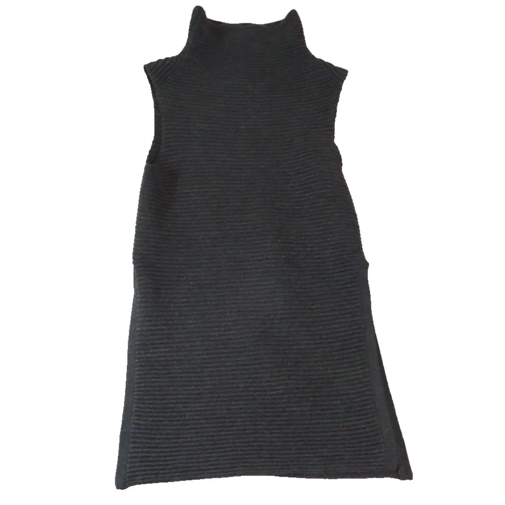 Wilfred 100% Italian Wool Yarn Minimalist Ribbed Cyprie Sweater Dress Women's XS